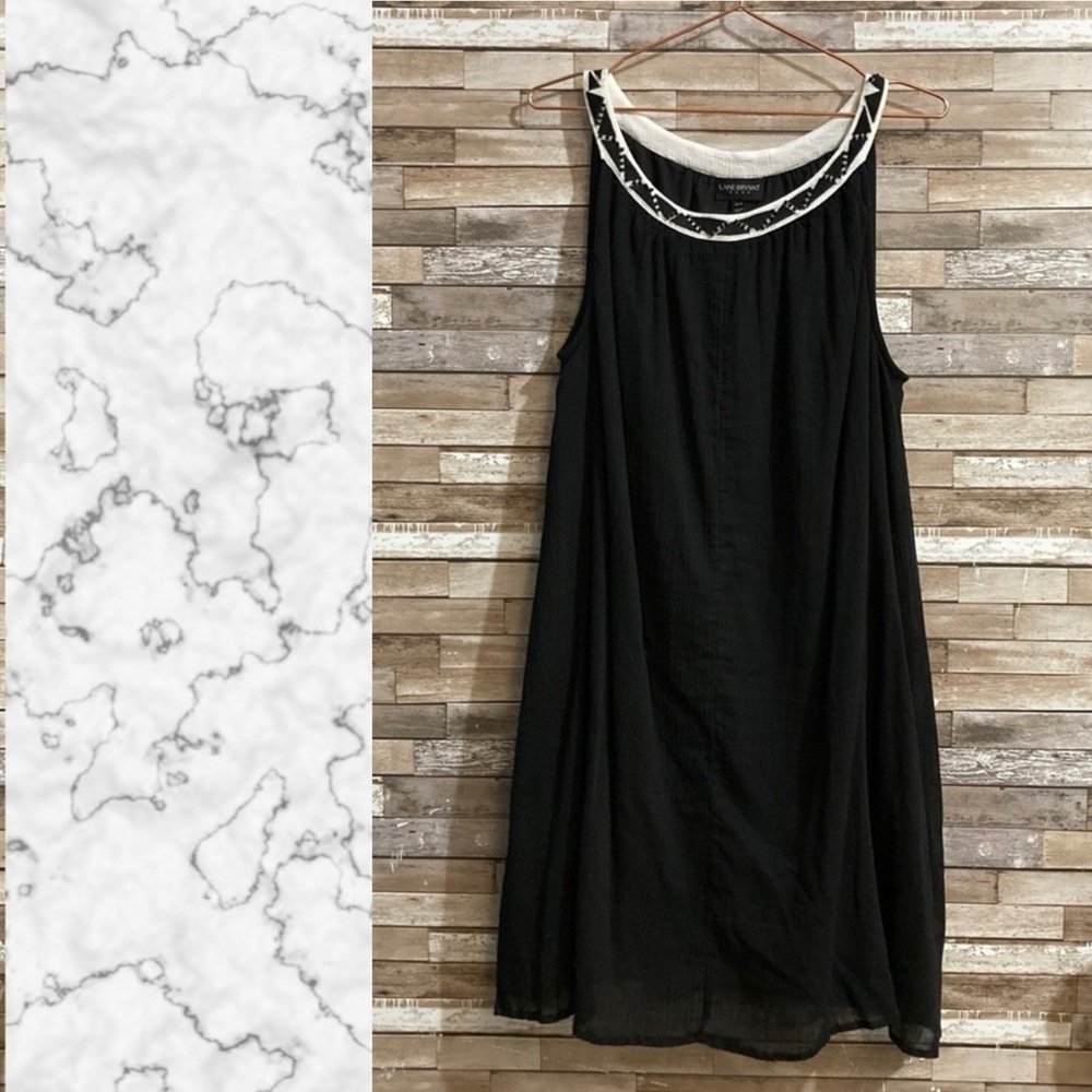 Lane Bryant Black Gauze Dress Size 14/16